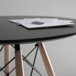 Mesa Eames Tampo Redondo Mdf 110cm Preto Empório Tiffany - 3