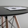 Mesa Eames Tampo Redondo Mdf 110cm Preto Empório Tiffany - 3