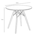 Ver imagem 2 de Mesa Eames Tampo Redondo Mdf 110cm Preto Empório Tiffany