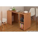 Ver mais imagens de Mesa Multiuso Casal Retrátil Me4170 C/ 2 Nichos Amêndoa - Tecno Mobili