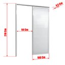 Ver imagem 4 de Porta de Correr Suspensa Lambril Esq L.25 Branca 210x100 Brimak