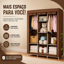 Ver imagem 3 de Armario Guarda Roupa Grande 175cm Portatil Organizador Brinquedos 8 Prateleiras Sapatos Toalha Supor