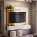 Ver imagem 4 de Painel para TV até 65 Polegadas 3 Portas 153cm Astro MDP Cinamomo/Off White Sala Suspenso