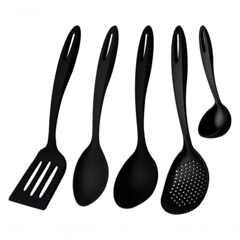 Jogo de Utensílios Tramontina Ability 5 Peças Nylon Preto