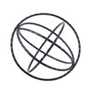 Ver imagem 1 de Escultura Decorativa em Metal Preta Esfera