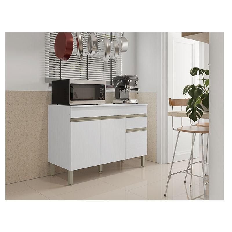 Balcão de Pia Ambiente Line 120 Cm com Tampo Supremo - Kits Paraná