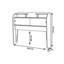 Ver imagem 2 de Cabeceira Box Queen 1,58cm Elisa Branco Branco Preto