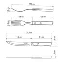 Ver imagem 5 de Jogo de Talheres para Churrasco Tramontina em Aço Inox e Madeira Natural 12 Peças