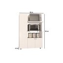 Ver imagem 3 de Balcão de Cozinha Âmbar com 3 Portas e 2 Nicho para Forno 70cm Branco Telasul
