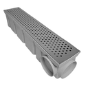 Ver imagem 2 de Ralo Perfurado Inox 10 X 50 Espelhado com Caixa Pluvial Cinza Saídas 75mm