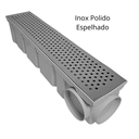 Ver imagem 3 de Ralo Perfurado Inox 10 X 50 Espelhado com Caixa Pluvial Cinza Saídas 75mm