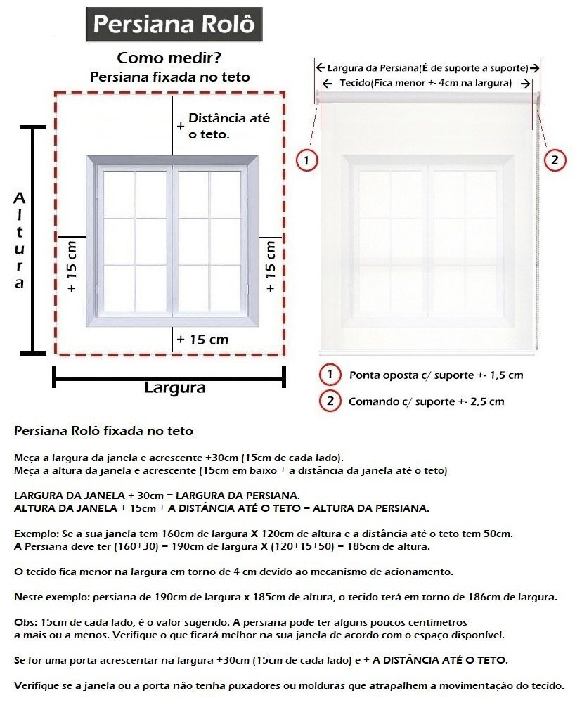 CORTINA PERSIANA ROLO TELA SOLAR 5% 0,40 Larg X 0,45 Alt:Branco - 7