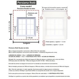 CORTINA PERSIANA ROLO TELA SOLAR 5% 0,40 Larg X 0,45 Alt:Branco - 7