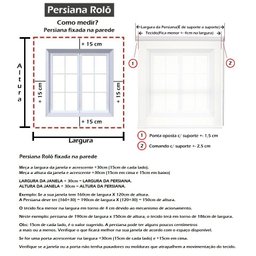 CORTINA PERSIANA ROLO TELA SOLAR 5% 0,40 Larg X 0,45 Alt:Branco - 6