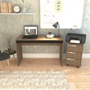 Ver mais imagens de Mesa e Gaveteiro 3 Gavetas para Escritorio Gamer B29 Mell Preto Novam