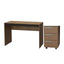 Ver imagem 1 de Mesa e Gaveteiro 3 Gavetas para Escritorio Gamer B29 Mell Preto Novam