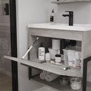 Ver imagem 4 de Kit Banheiro Metalo 60cm com Espelho em Mdf Bp Metalon