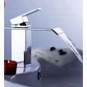 Ver imagem 4 de Torneira Cascata Banheiro Misturado Pia Baixa T6006 Prata Luuk Young