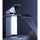 Ver imagem 3 de Torneira Cascata Banheiro Misturado Pia Baixa T6006 Prata Luuk Young