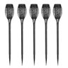 Kit 5 Tochas Luminárias Solar Fogo Chama Espeto 12 LEDs Balizador Jardim Lual Eventos - 2