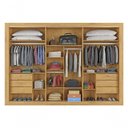 Ver imagem 2 de Guarda Roupa Casal com Espelho 3 Portas 6 Gavetas - Vitoria-peroba - Móveis Europa