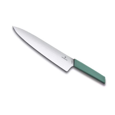 Faca Victorinox Chef Swiss Modern - Lâmina Reta Lisa - 25 Cm - Verde - 6.9016.2543b