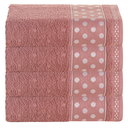 Ver imagem 1 de Kit 4 Toalhas de Banho 100% Algodão 1,50m X 75cm Alta Absorção Bordada Premium:rose