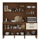Ver imagem 3 de Cozinha Compacta com Tampo 182 Cm Mega Nogueira Off White Ktp