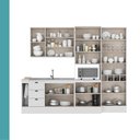 Ver imagem 6 de Armário de Cozinha Completa com Balcão Milla Simple Fit Carraro Branco