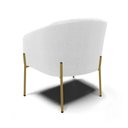 Ver imagem 4 de Cadeira Sala de Jantar Pé Ferro Dourado Kit 2 Stella Bouclê D03 - D'Rossi Cor Off White