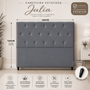 Ver imagem 3 de Cabeceira Casal Queen de Cama Box Estofada Eliana 160 cm Veludo