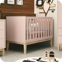 Ver imagem 3 de Berço Americano Mini Cama Rosa Fosco Classic Madeira Natural