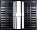 Ver imagem 1 de Janela de Aluminio Veneziana 6 Folhas com Grade Linha Leve:1,00 X 1,50/preto