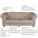 Ver imagem 2 de Sofá 3 Lugares Bérgamo 240cm Couro Bege