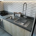 Ver imagem 5 de Cuba em Aço Inox Lava Louça C/ Escorredor 50x40 P/ Área Chur
