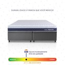 Ver imagem 5 de Conjunto Box Baú Cinza Durban Azul Espuma D28 King 193x203x64 - King House