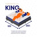 Ver mais imagens de Conjunto Box Baú Cinza Durban Azul Espuma D28 King 193x203x64 - King House