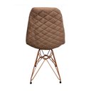 Ver imagem 5 de Kit 6 Cadeiras Jantar Estofadas Caramelo Eiffel Eames Base Cobre