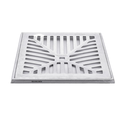 Ver imagem 1 de Grelha Pluvial 30x30 Côncava com Suporte - Alumínio Fundido Escovado - Ficone Reis