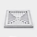 Ver imagem 3 de Grelha Pluvial 30x30 Côncava com Suporte - Alumínio Fundido Escovado - Ficone Reis