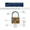 Ver imagem 4 de Cadeado Papaiz Cr 30mm 2 Chaves Viagem Armario Janela Porta
