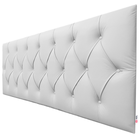 Cabeceira Painel Estofado Luna Corino Branco 195X60 Rbl