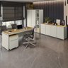 Conjunto de Escritório Office 4 Peças Mesa Gaveteiro Balcão Armário Oslo - 1