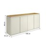 Conjunto de Escritório Office 4 Peças Mesa Gaveteiro Balcão Armário Oslo - 5
