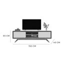 Ver imagem 2 de Rack Channel 150cm para Tv até 50 Polegadas 2 Portas Fabrimóveis Cor Gianduia Nature