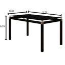 Ver imagem 5 de Conjunto Mesa de Jantar com 6 Cadeiras 141 Malva Tampo Vidro 140cm SF Preto Assento Platina - Combo