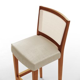 Kit 03 Banquetas Alta Para Cozinha Sala de Jantar Fixa Telado Branco Zion L02 Facto Dunas - 8