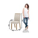 Ver imagem 4 de Conjunto Sala de Jantar Mesa e 4 Cadeiras Kaciane Marrom/Nature/Off White/Linho