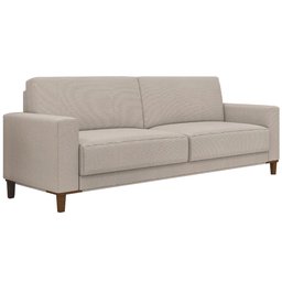 Kit Sofá 3 Lugares 214cm com 02 Poltronas Decorativas Viso M03 Linho Cru - Lyam Decor - 7