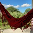 Ver imagem 5 de Rede de Descanso Confortável Lazer Redes Mundo Cor Rosa com Branco